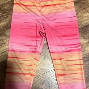 Vibrant Pink and Orange Kids Leggings